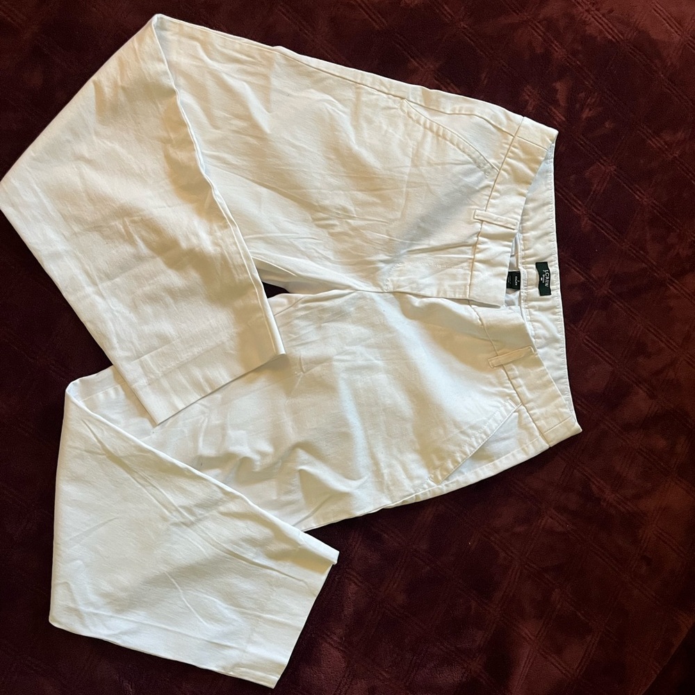 J. Crew Ivory Chino Trousers